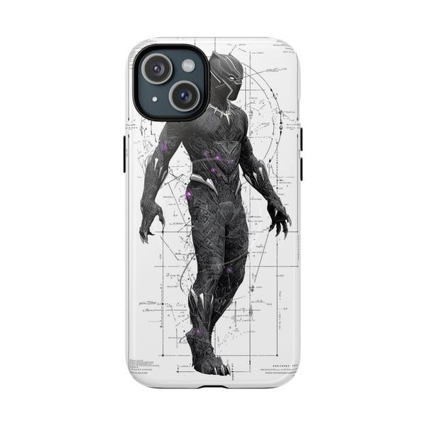 Black Panther Marvel Case for iPhone - iPhone 15 Plus Glossy - KazerCase