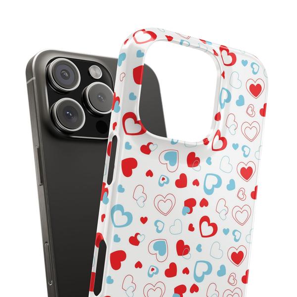 Cute Heart Case for iPhone Aesthetic Valentine Gift Cover - iPhone 17 Air - KazerCase