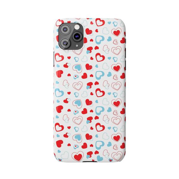 Cute Heart Case for iPhone Aesthetic Valentine Gift Cover - iPhone 11 Pro Max - KazerCase