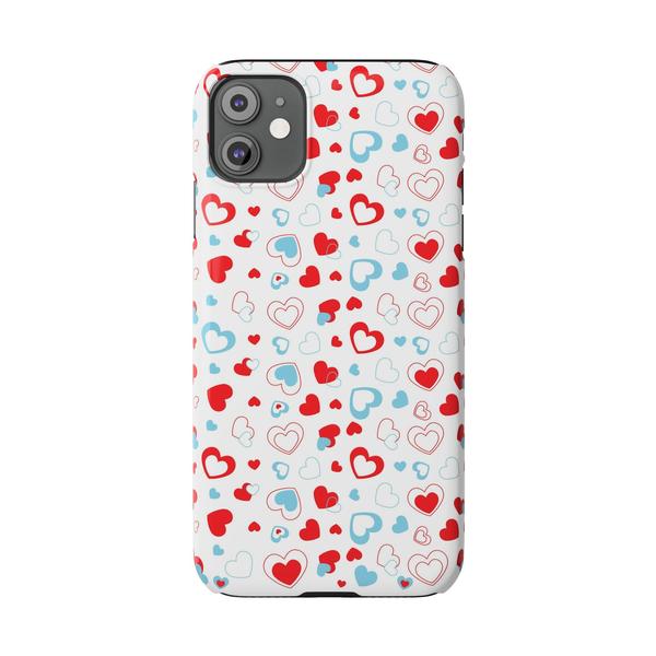 Cute Heart Case for iPhone Aesthetic Valentine Gift Cover - iPhone 11 - KazerCase