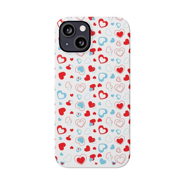 Cute Heart Case for iPhone Aesthetic Valentine Gift Cover - iPhone 13 - KazerCase