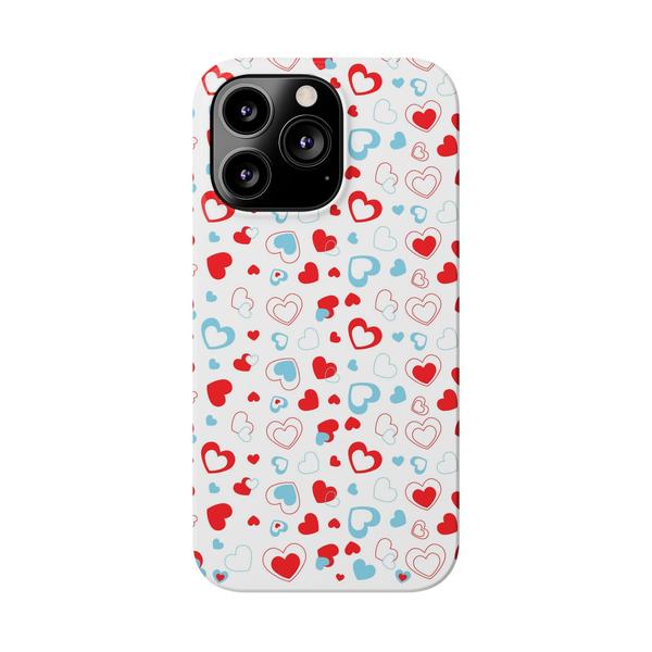 Cute Heart Case for iPhone Aesthetic Valentine Gift Cover - iPhone 13 Pro - KazerCase