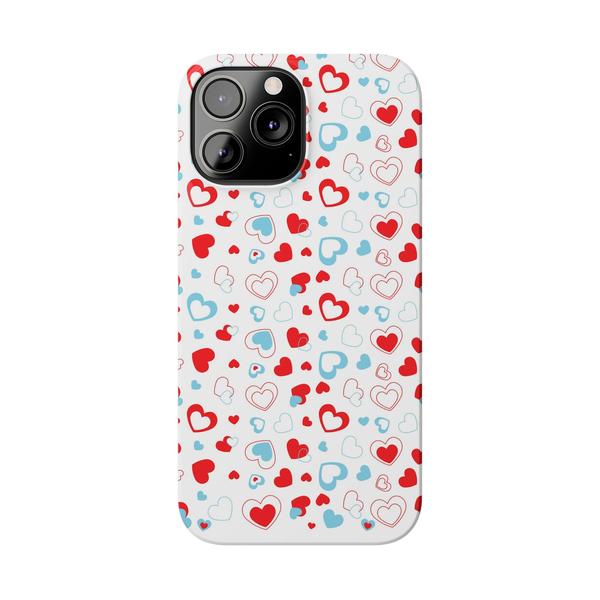 Cute Heart Case for iPhone Aesthetic Valentine Gift Cover - iPhone 13 Pro Max - KazerCase