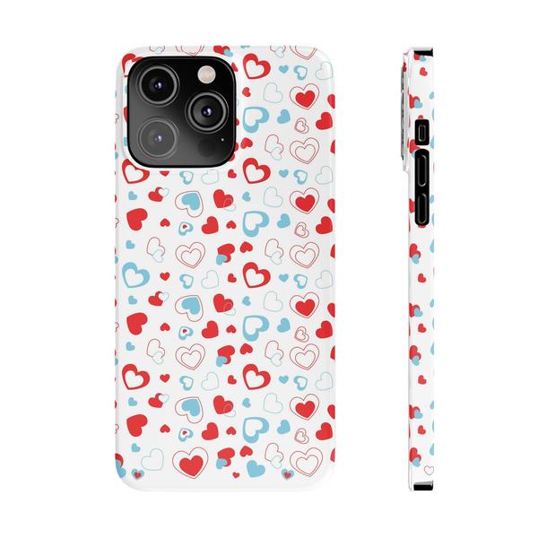 Cute Heart Case for iPhone Aesthetic Valentine Gift Cover - iPhone 14 Pro Max - KazerCase