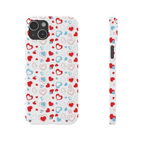 Cute Heart Case for iPhone Aesthetic Valentine Gift Cover - iPhone 15 Plus - KazerCase