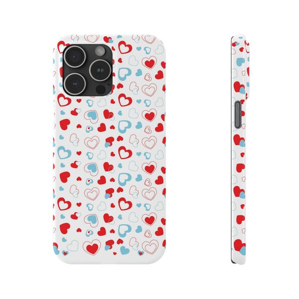 Cute Heart Case for iPhone Aesthetic Valentine Gift Cover - iPhone 15 Pro Max - KazerCase