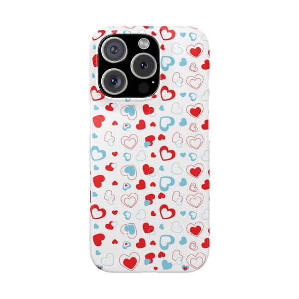 Cute Heart Case for iPhone Aesthetic Valentine Gift Cover - iPhone 16 Pro - KazerCase
