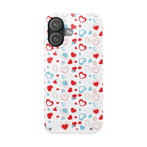 Cute Heart Case for iPhone Aesthetic Valentine Gift Cover - iPhone 17 - KazerCase