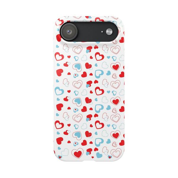 Cute Heart Case for iPhone Aesthetic Valentine Gift Cover - iPhone 17 Air - KazerCase