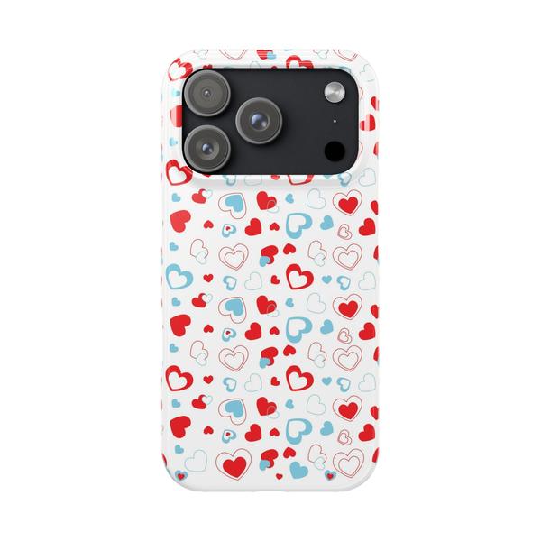 Cute Heart Case for iPhone Aesthetic Valentine Gift Cover - iPhone 17 Pro - KazerCase