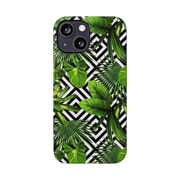 Flowers Tropical Paint iPhone Case - iPhone 13 Mini - KazerCase
