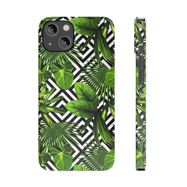 Flowers Tropical Paint iPhone Case - iPhone 14 - KazerCase