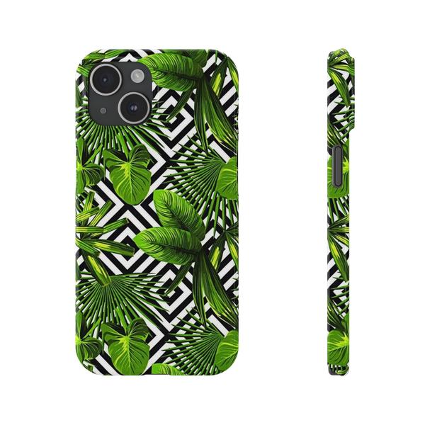 Flowers Tropical Paint iPhone Case - iPhone 15 - KazerCase