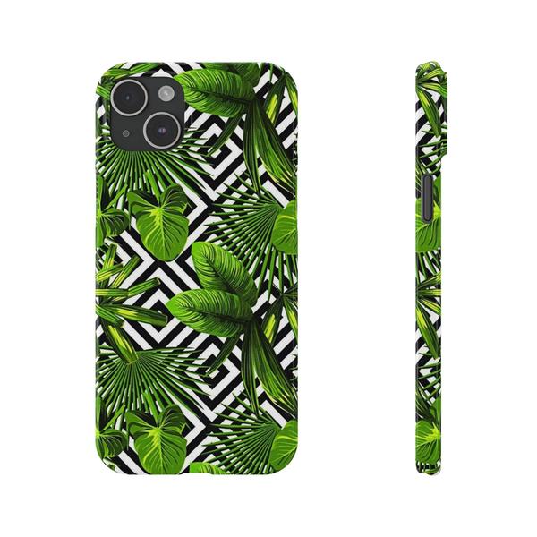 Flowers Tropical Paint iPhone Case - iPhone 15 Plus - KazerCase