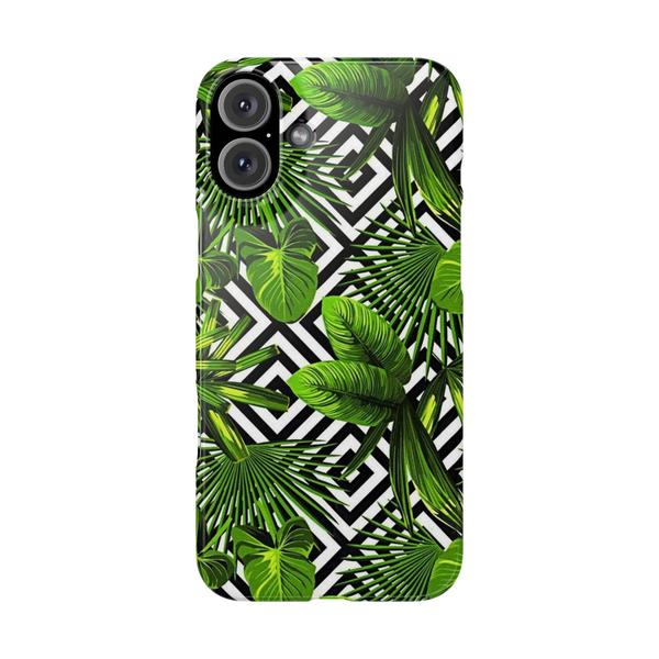 Flowers Tropical Paint iPhone Case - iPhone 16 Plus - KazerCase