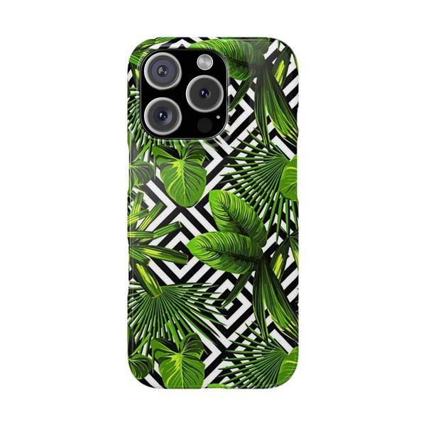 Flowers Tropical Paint iPhone Case - iPhone 16 Pro - KazerCase