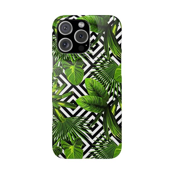 Flowers Tropical Paint iPhone Case - iPhone 16 Pro Max - KazerCase