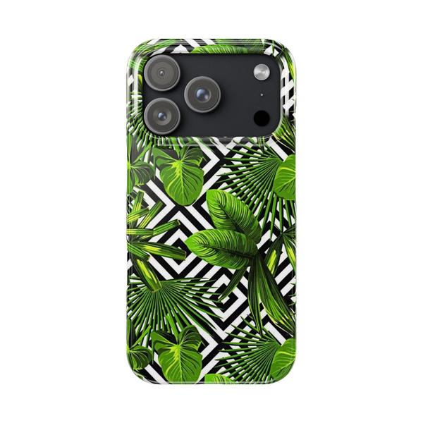 Flowers Tropical Paint iPhone Case - iPhone 17 Pro - KazerCase