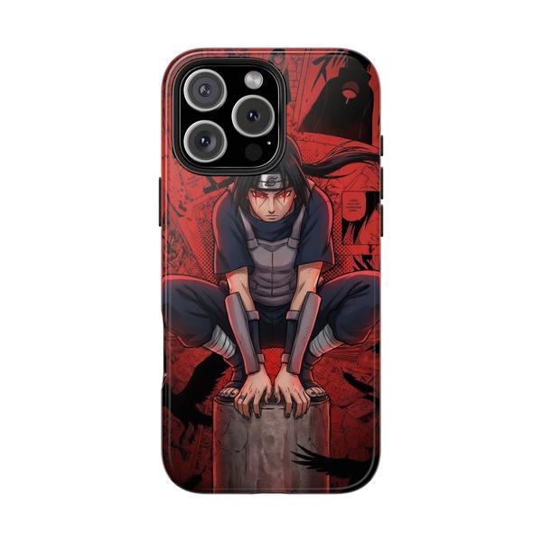 Itachi Uchiha Anime Case for iPhone Akatsuki Manga Cover - iPhone 16 Pro Max - KazerCase