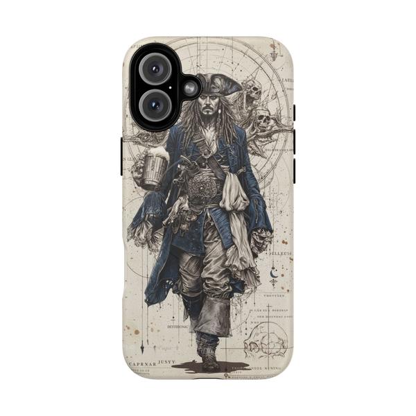 Jack Sparrow Pirate iPhone 16 Plus Case - Aesthetic Cover | MagSafe-Compatible - iPhone 16 Plus Matte - KazerCase