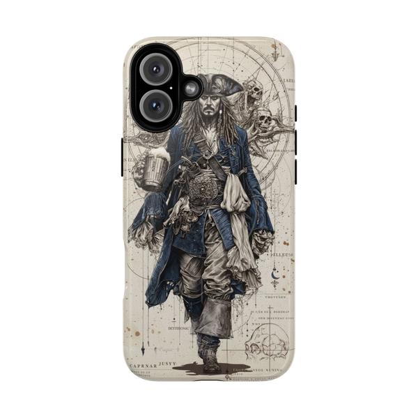 Jack Sparrow Pirate iPhone 16 Plus Case - Aesthetic Cover | MagSafe-Compatible - iPhone 16 Plus Glossy - KazerCase