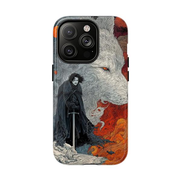 Jon Snow Ghost Style Case for iPhone GoT Phone Cover - iPhone 14 Pro Glossy - KazerCase
