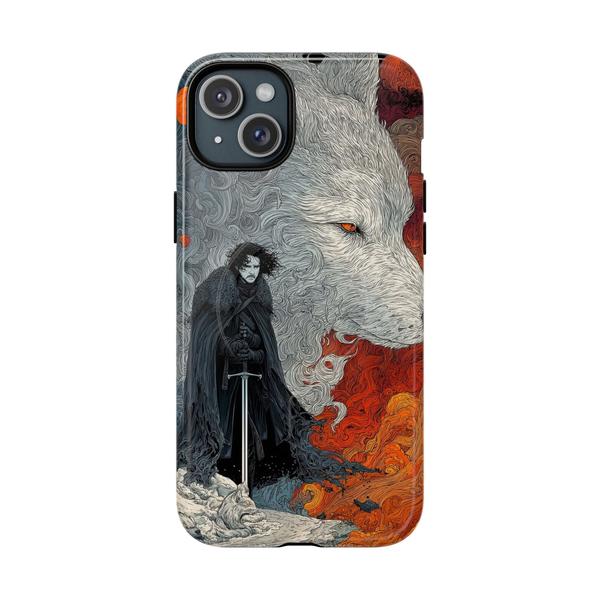 Jon Snow Ghost Style Case for iPhone GoT Phone Cover - iPhone 15 Plus Glossy - KazerCase