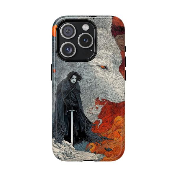Jon Snow Ghost Style Case for iPhone GoT Phone Cover - iPhone 15 Pro Glossy - KazerCase
