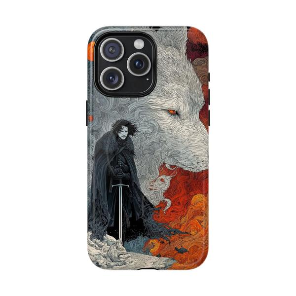 Jon Snow Ghost Style Case for iPhone GoT Phone Cover - iPhone 15 Pro Max Glossy - KazerCase