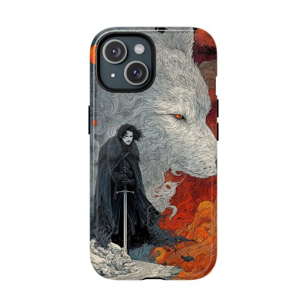 Jon Snow Ghost Style Case for iPhone GoT Phone Cover - iPhone 15 Glossy - KazerCase