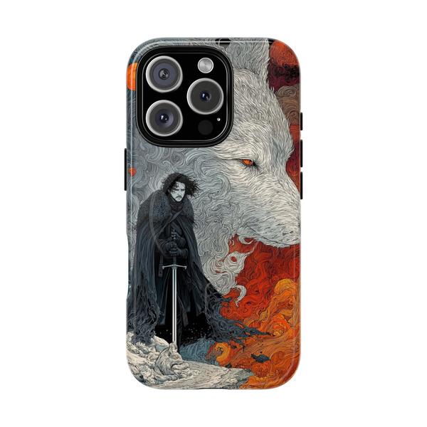 Jon Snow Ghost Style Case for iPhone GoT Phone Cover - iPhone 16 Pro Glossy - KazerCase