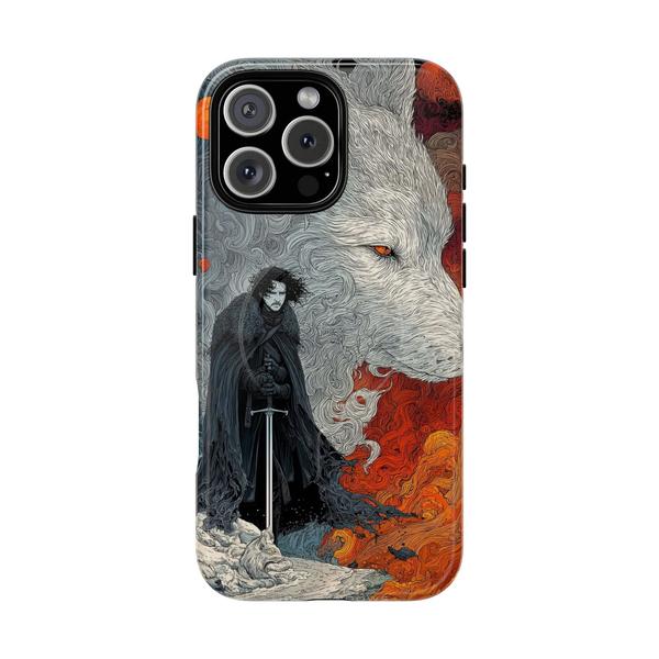 Jon Snow Ghost Style Case for iPhone GoT Phone Cover - iPhone 16 Pro Max Glossy - KazerCase