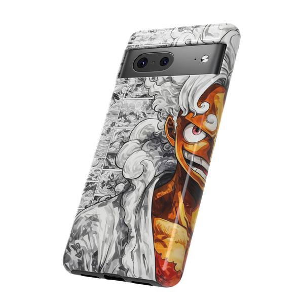 Luffy Gear 5 Anime Sun God Nika Manga Split Design for Google Pixel Case-