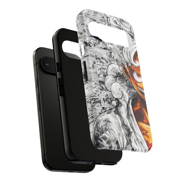 Luffy Gear 5 Anime Sun God Nika Manga Split Design for Google Pixel Case-
