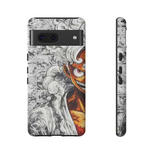 Luffy Gear 5 Anime Sun God Nika Manga Split Design for Google Pixel Case-Google Pixel 7