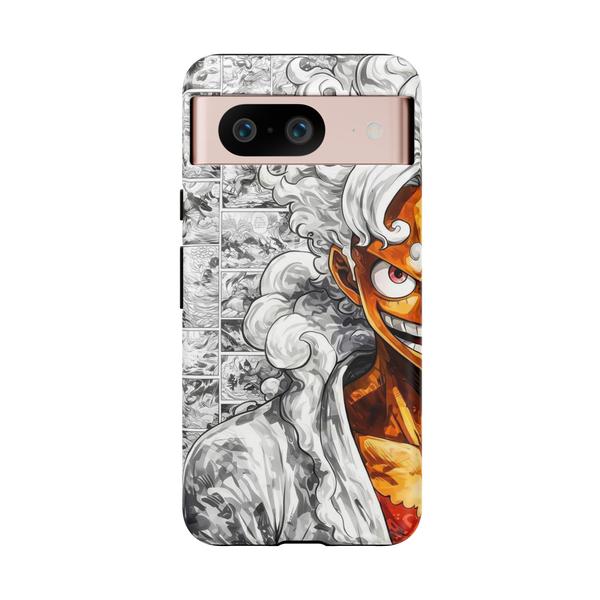 Luffy Gear 5 Anime Sun God Nika Manga Split Design for Google Pixel Case-Google Pixel 8