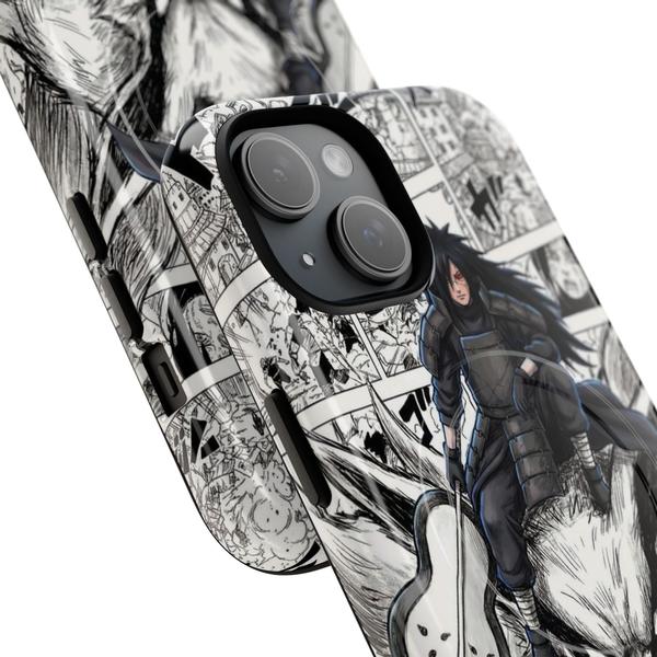 Madara Uchiha on Kyubi - Manga Panel Aesthetic iPhone Case - iPhone 13 Matte - KazerCase