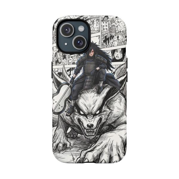 Madara Uchiha on Kyubi - Manga Panel Aesthetic iPhone Case - iPhone 15 Matte - KazerCase