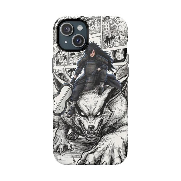 Madara Uchiha on Kyubi - Manga Panel Aesthetic iPhone Case - iPhone 15 Plus Matte - KazerCase