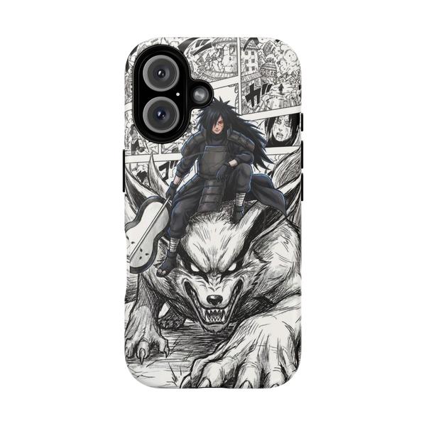 Madara Uchiha on Kyubi - Manga Panel Aesthetic iPhone Case - iPhone 16 Matte - KazerCase
