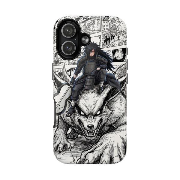Madara Uchiha on Kyubi - Manga Panel Aesthetic iPhone Case - iPhone 17 Glossy - KazerCase