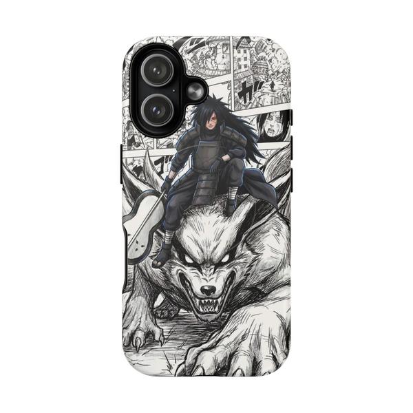 Madara Uchiha on Kyubi - Manga Panel Aesthetic iPhone Case - iPhone 17 Matte - KazerCase