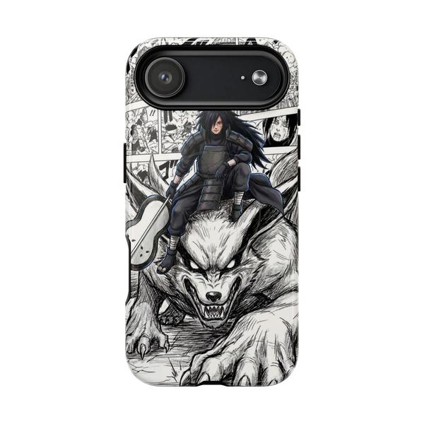 Madara Uchiha on Kyubi - Manga Panel Aesthetic iPhone Case - iPhone 17 Air Glossy - KazerCase