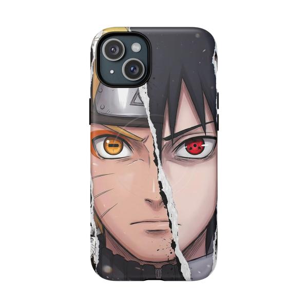 Naruto and Sasuke Anime iPhone - iPhone 15 Plus Matte - KazerCase