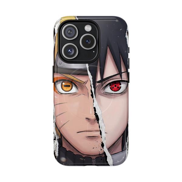 Naruto and Sasuke Anime iPhone - iPhone 15 Pro Glossy - KazerCase