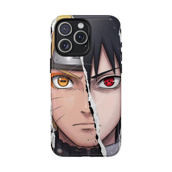 Naruto and Sasuke Anime iPhone - iPhone 15 Pro Max Glossy - KazerCase