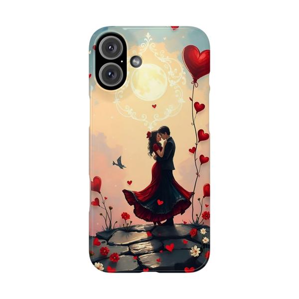 Romantic Couple of Love Case for iPhone - iPhone 16 Plus - KazerCase