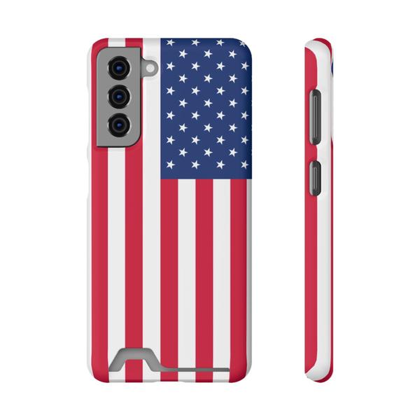 Samsung Galaxy S Case With Card Holder Usa Flag - Samsung Galaxy S21 Matte Without gift packaging - KazerCase