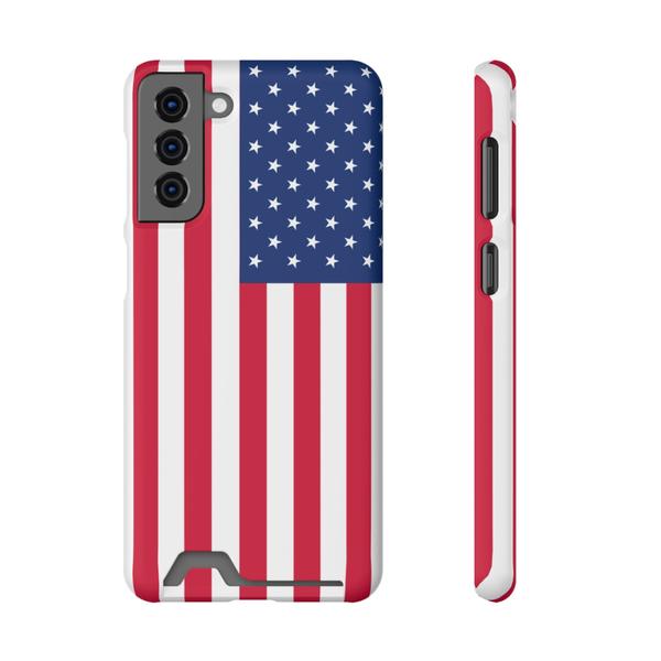 Samsung Galaxy S Case With Card Holder Usa Flag - Samsung Galaxy S21 Plus Matte Without gift packaging - KazerCase