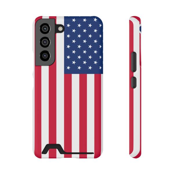 Samsung Galaxy S Case With Card Holder Usa Flag - Samsung Galaxy S22 Matte Without gift packaging - KazerCase